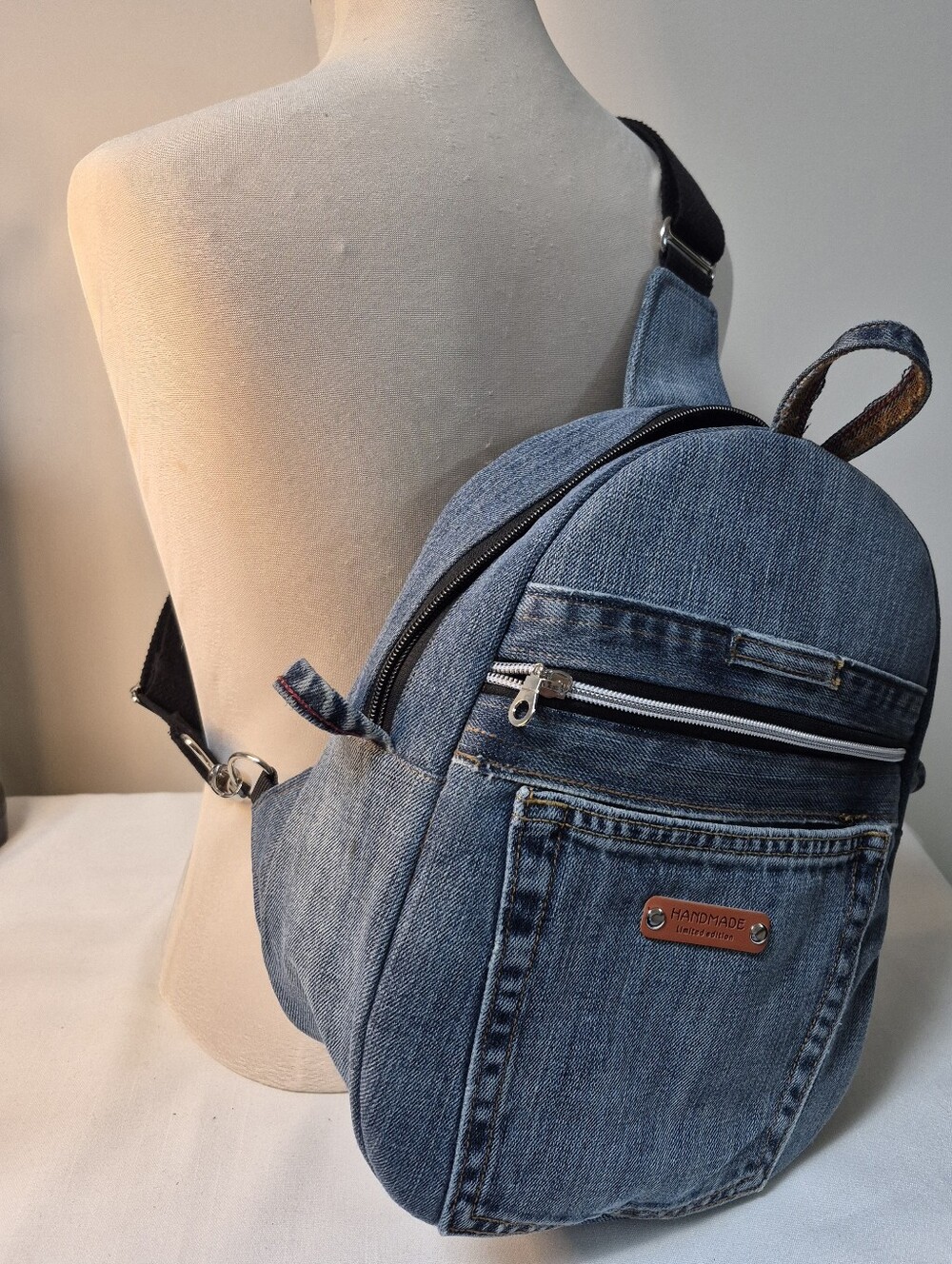 Upcycled Denim Sling/backpack